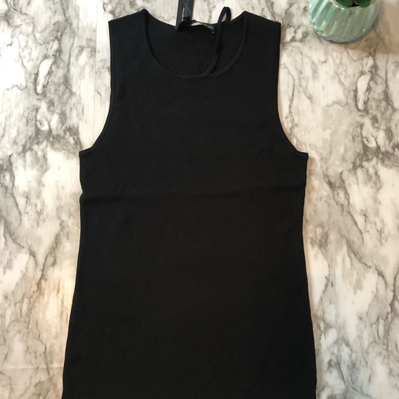 360 Cashmere | black double strap tank  M - Picture 3 of 6
